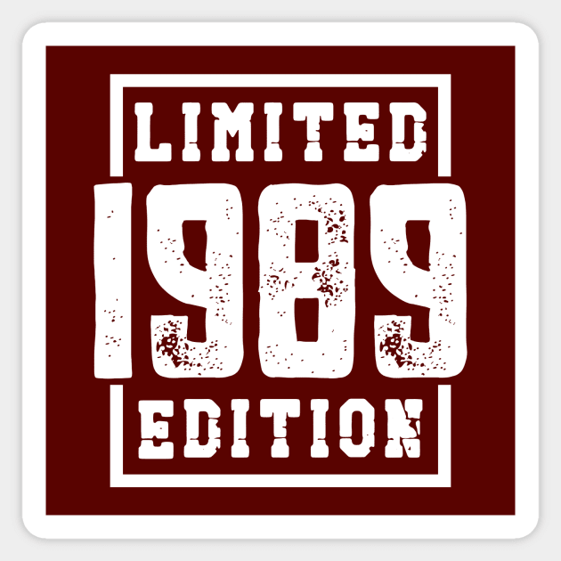 1989 Limited Edition Sticker by colorsplash